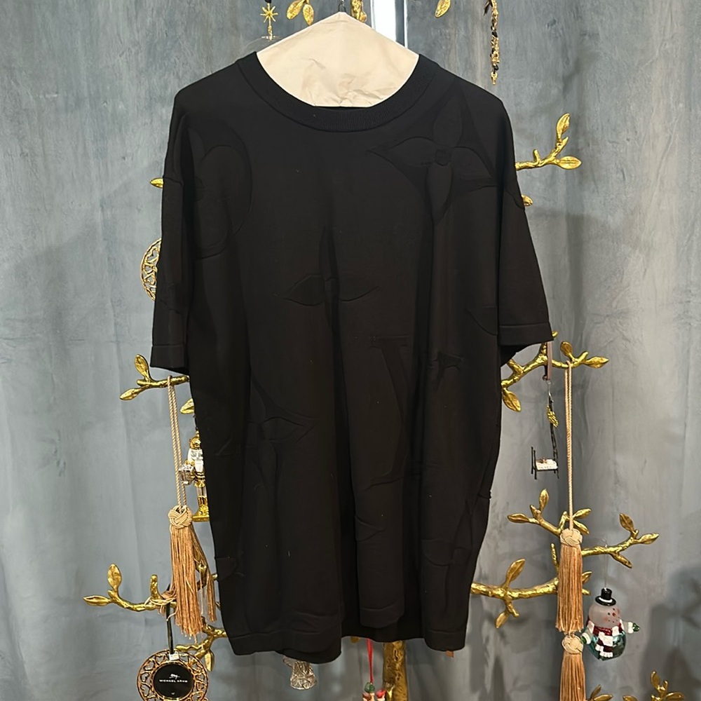 Louis Vuitton black macro crewneck T-shirt size L